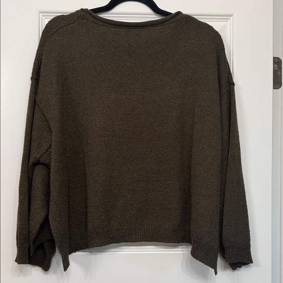 LAVENDER SKETCH | Olive Crew Neck Sweater | SIZE SMALL - Picture 2 of 4